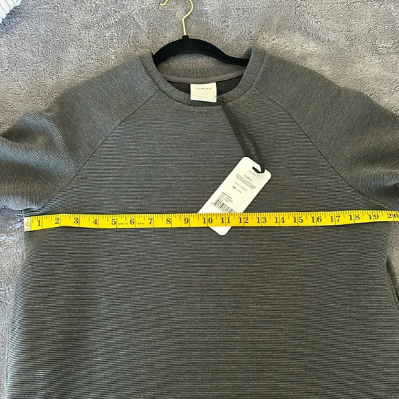 Varley Albret Long Sleeve zipper lounge sweater dress, charcoal, grey size small - Picture 2 of 10